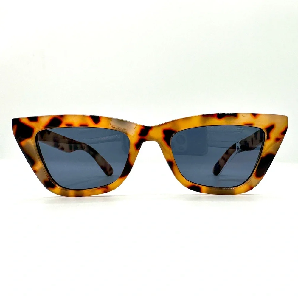 BP Tan Tortoiseshell Cat Eye Sunglasses with Black Lenses